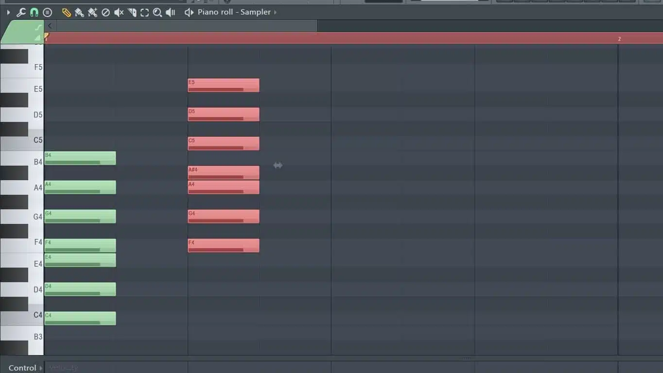 C MAJOR SCALE TO FMAJOR