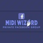 Logo for "Bonus #4: Private Facebook Mastermind Access" featuring the Facebook icon and an illustration of a wizard's head, symbolizing exclusive access to a private Facebook group.