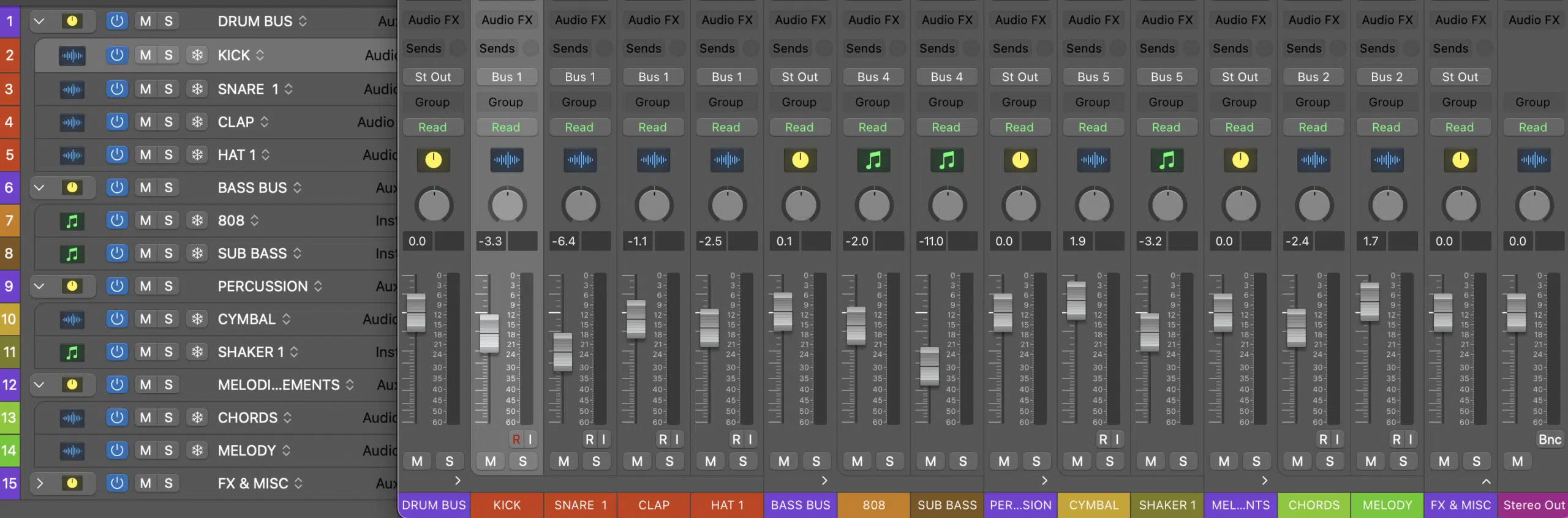 MIXER GROUPED MAC SCREEN 2 - Unison