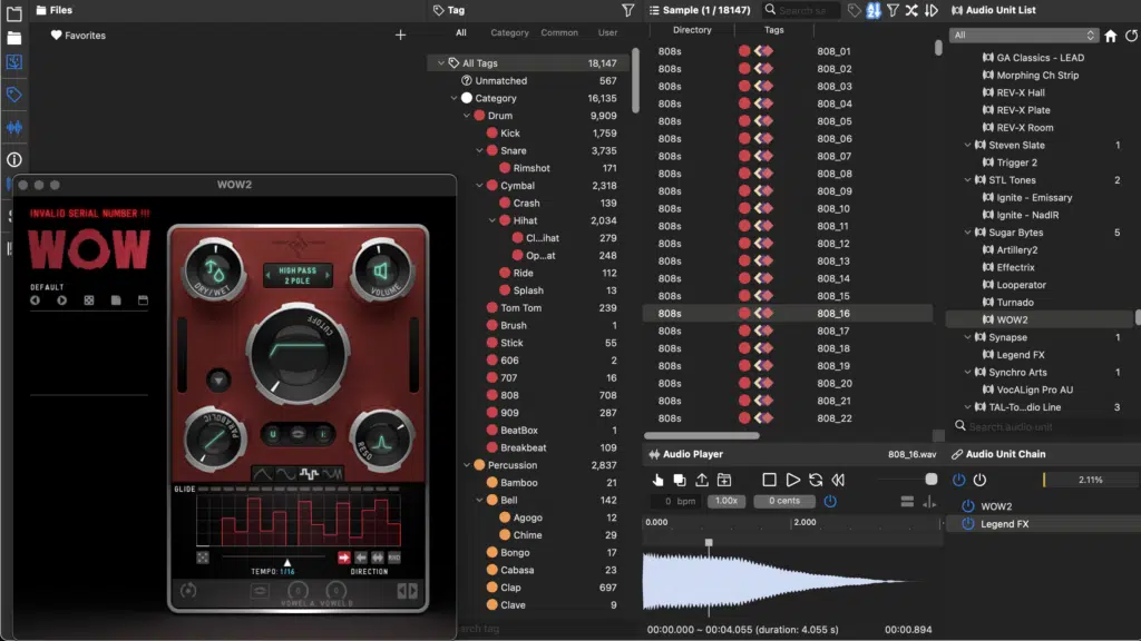 AU PLUGIN SAMPLISM PROCESSING - Unison