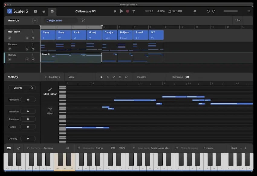 AI Tools Suggest Mode Phrase Generator Melody Lock - Unison