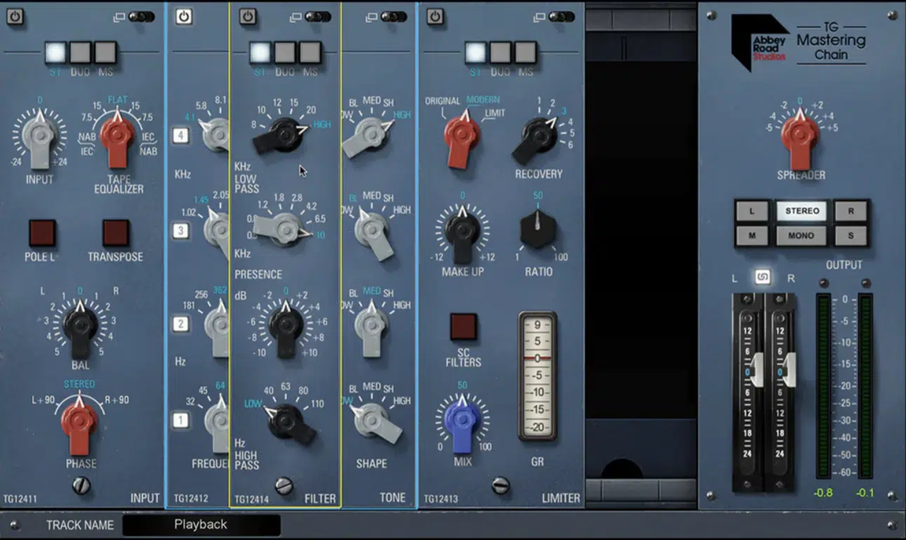 Abbey Road TG Mastering Chain Plugin by Waves Audio - Unison