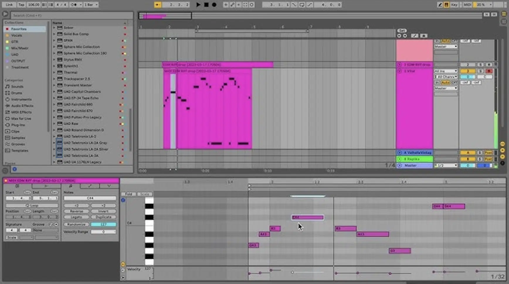 Ableton Grid - Unison