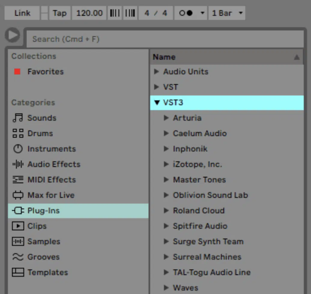 Ableton Plugins Organize - Unison