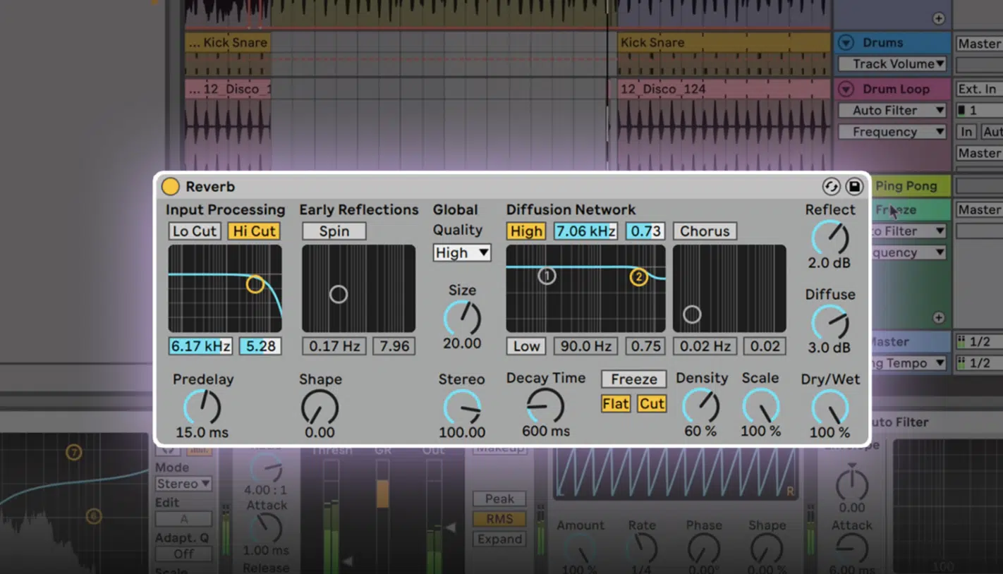 Ableton Reverb Sidechain - Unison