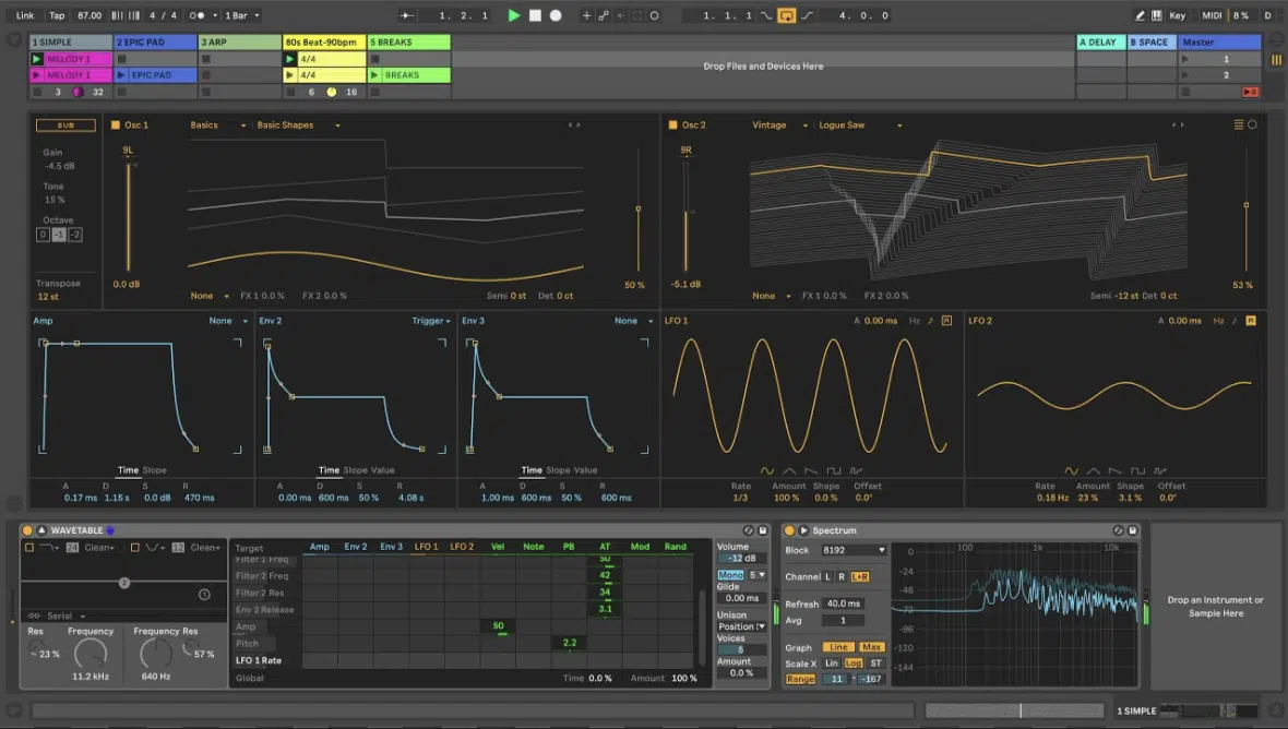 Ableton Wavetable - Unison