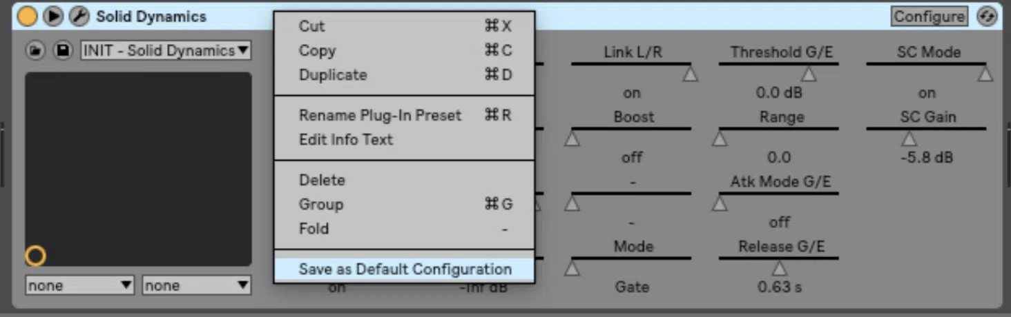 Ableton save preset - Unison