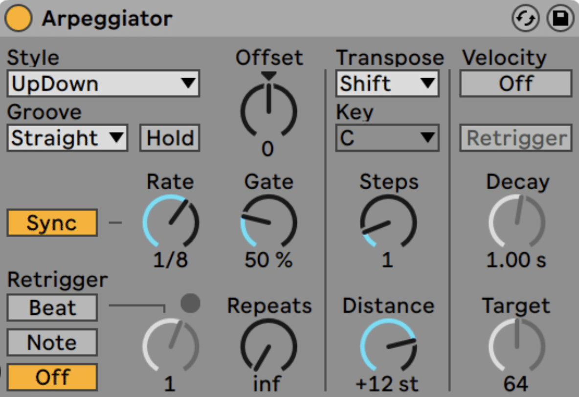 Arpeggiator - Unison