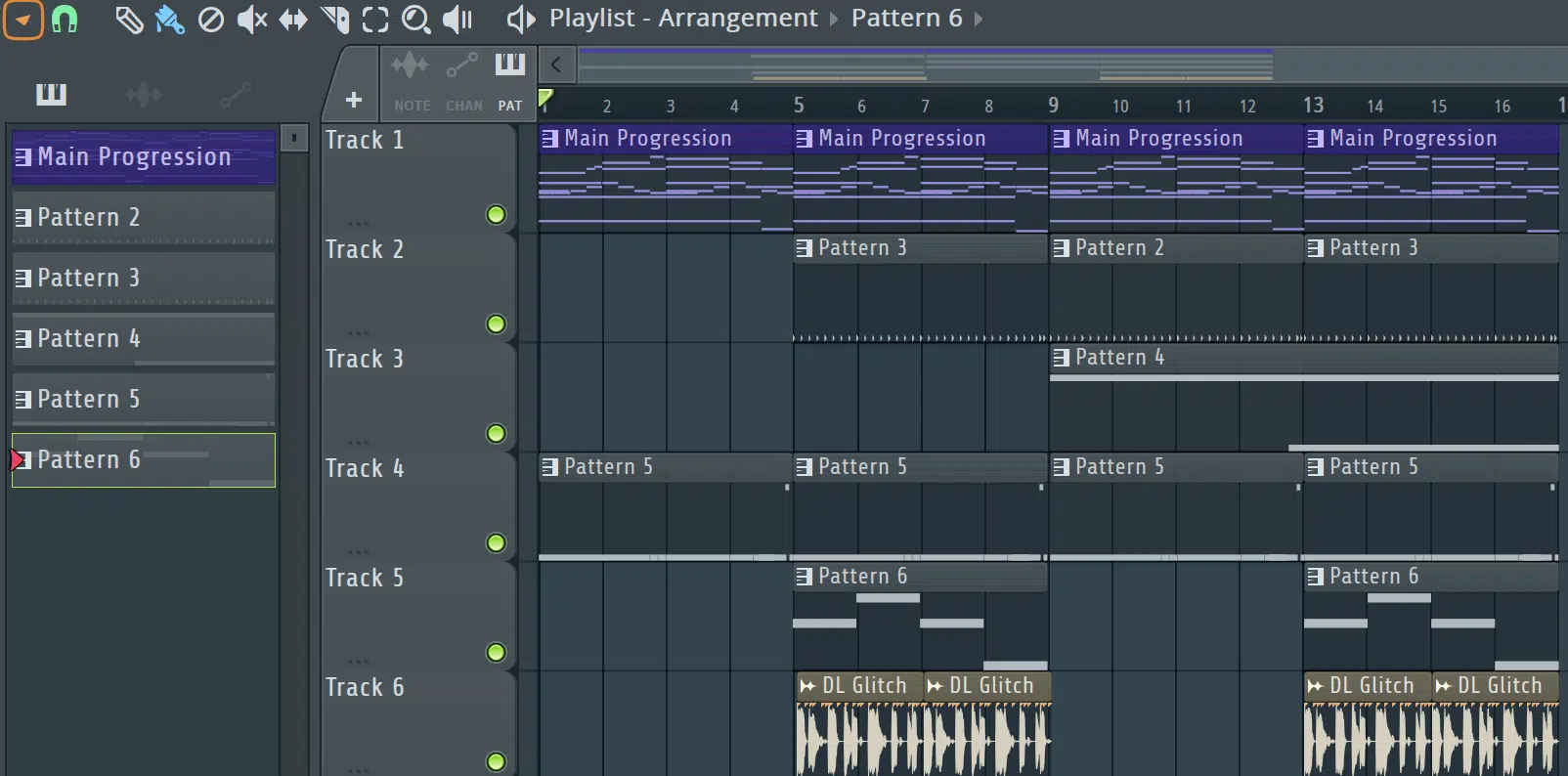 Arrange Patterns Step 3 - Unison