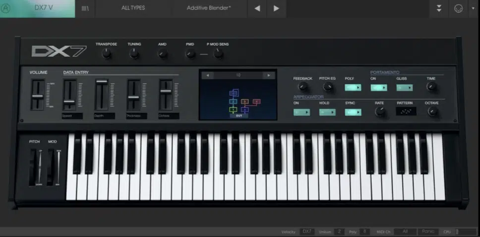 Arturia DX7 V - Unison