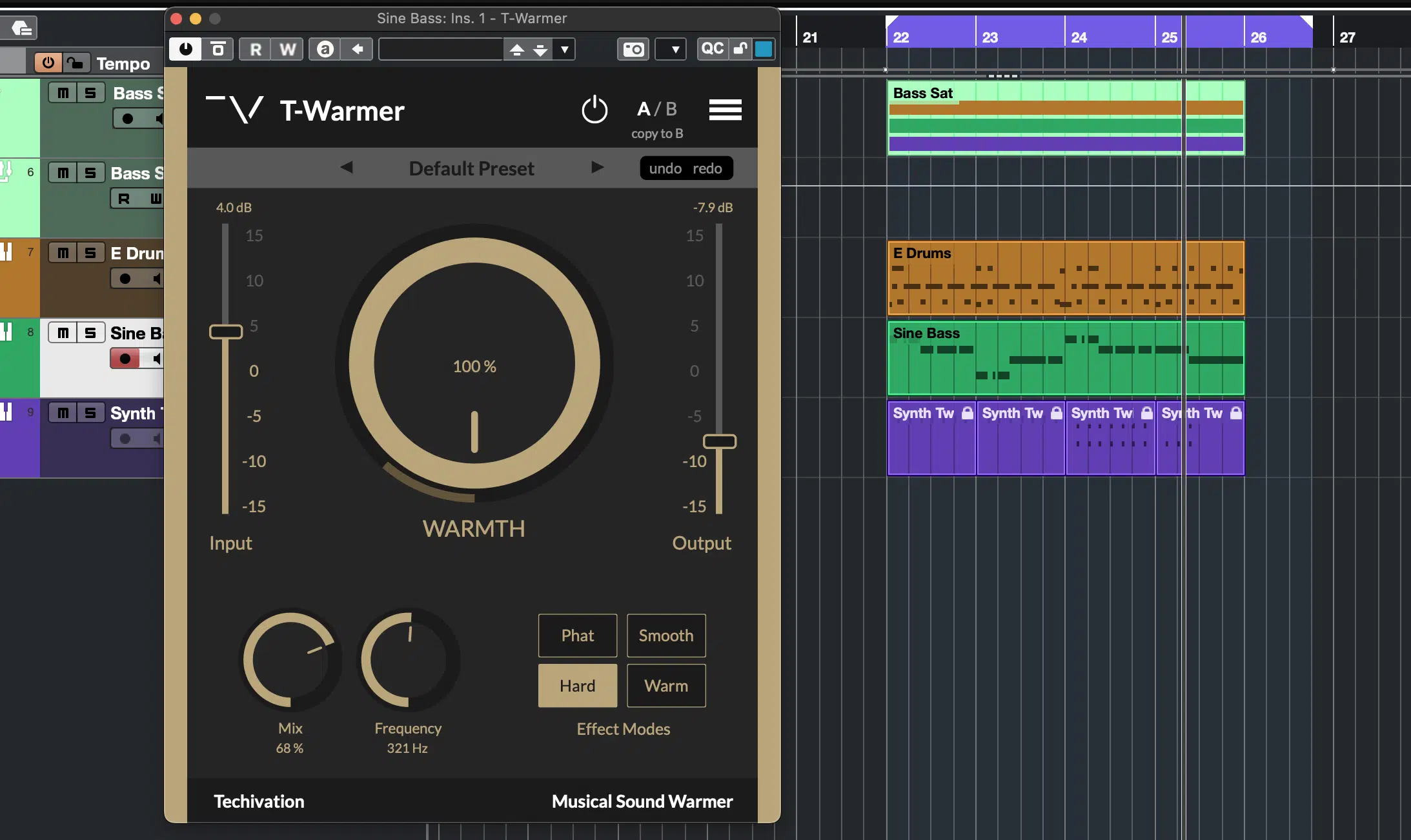 Bass Saturation for Thickness - Unison