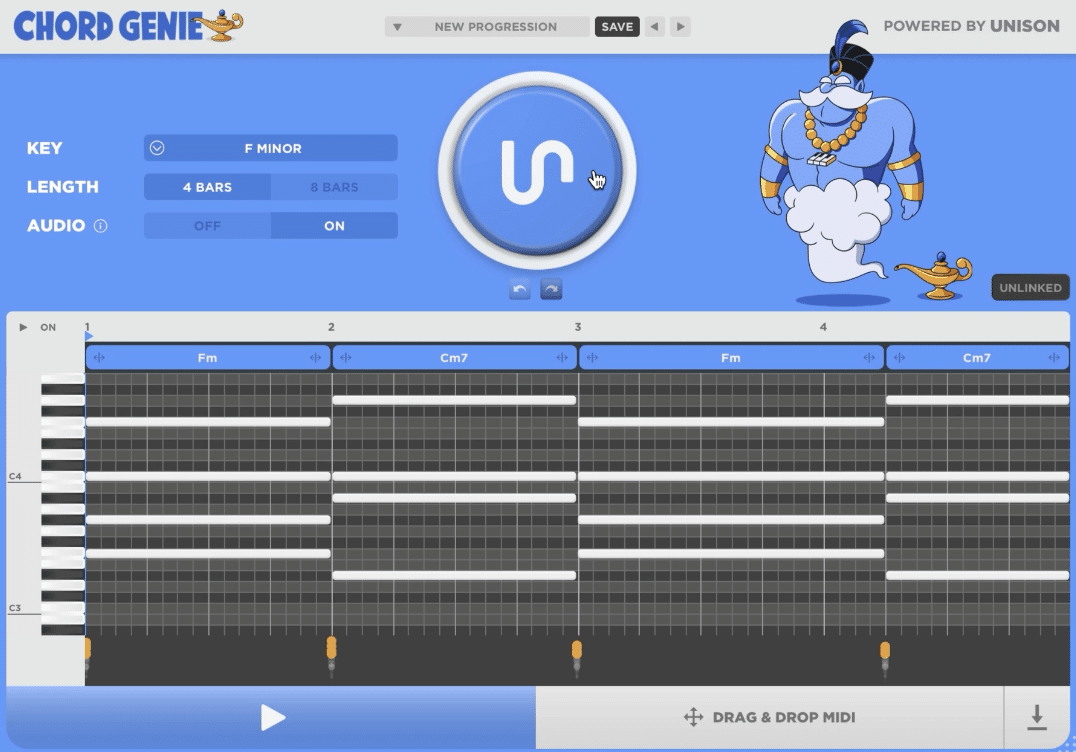 Chord Genie Chord Generator 1 - Unison