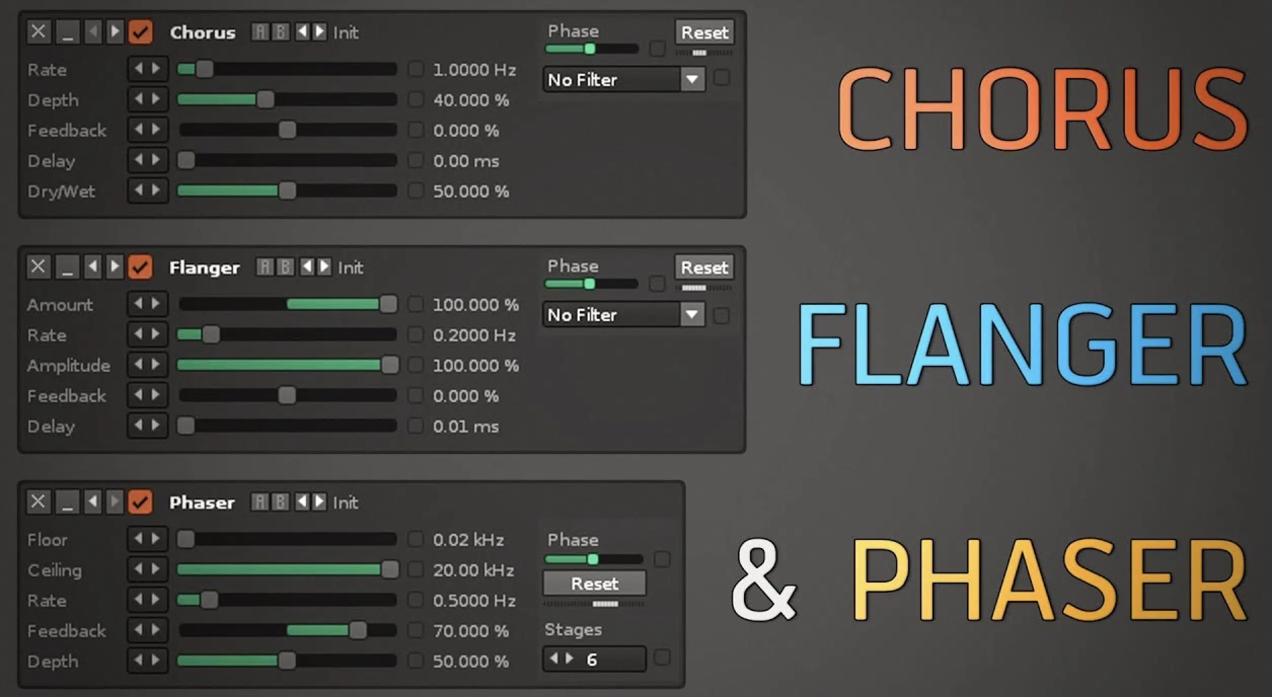 Chorus Flanger Phaser - Unison