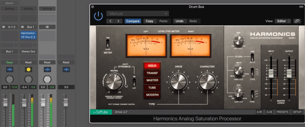 Compression vs Saturation on the Drum Bus - Unison