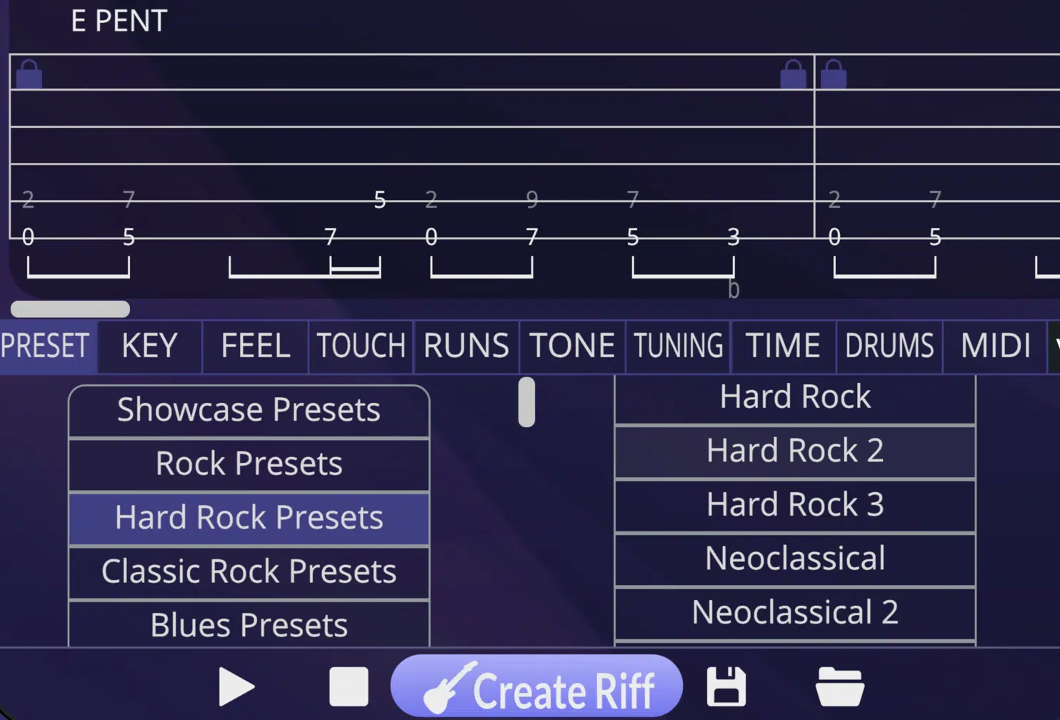 Create Guitar Riffs - Unison