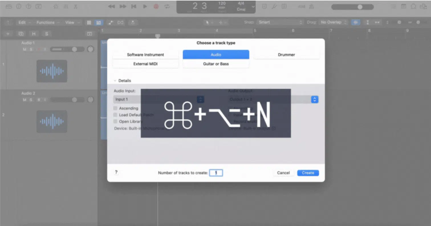 Logic Pro shortcuts