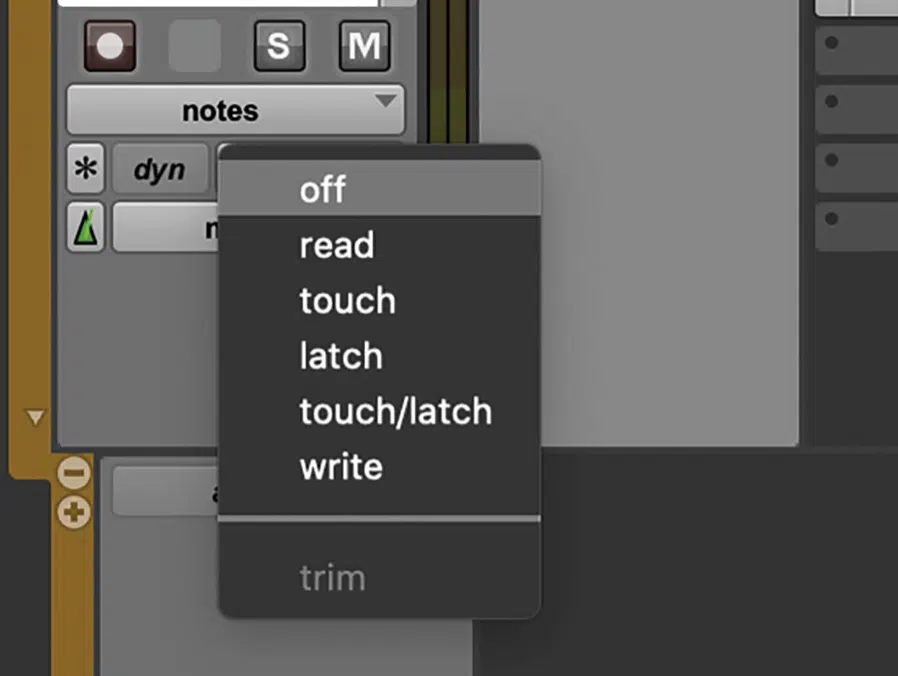 DAW Automation Modes - Unison
