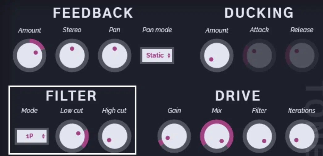 Delay Filters - Unison