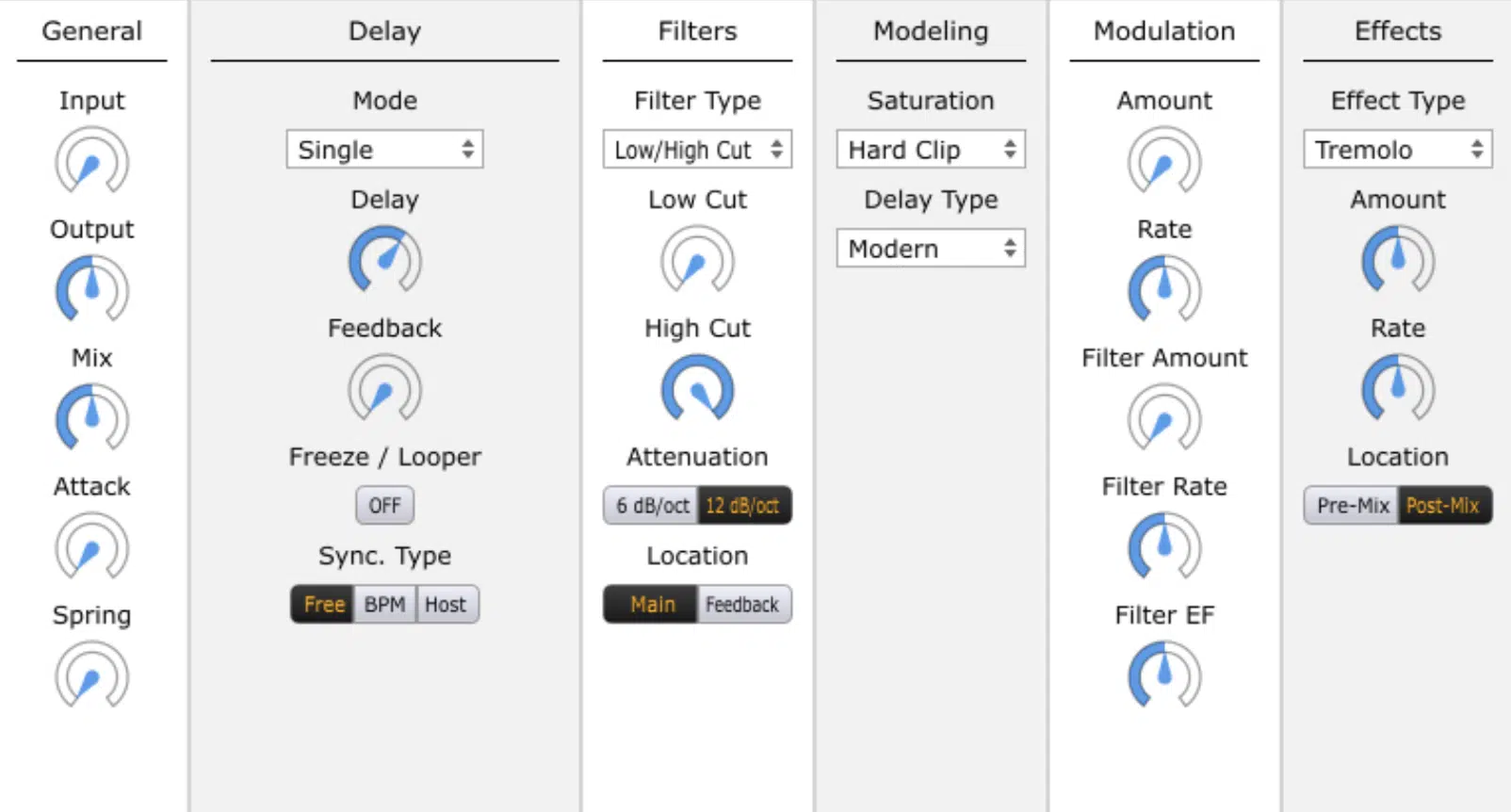 Delay Modes - Unison