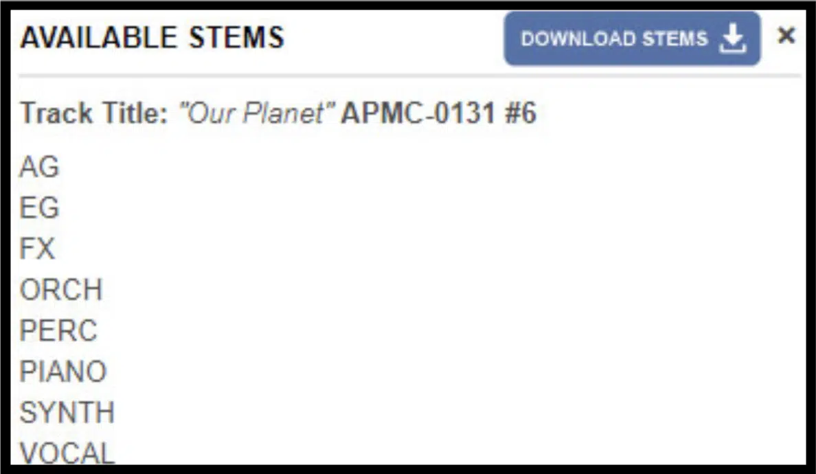 Downloading Stems - Unison