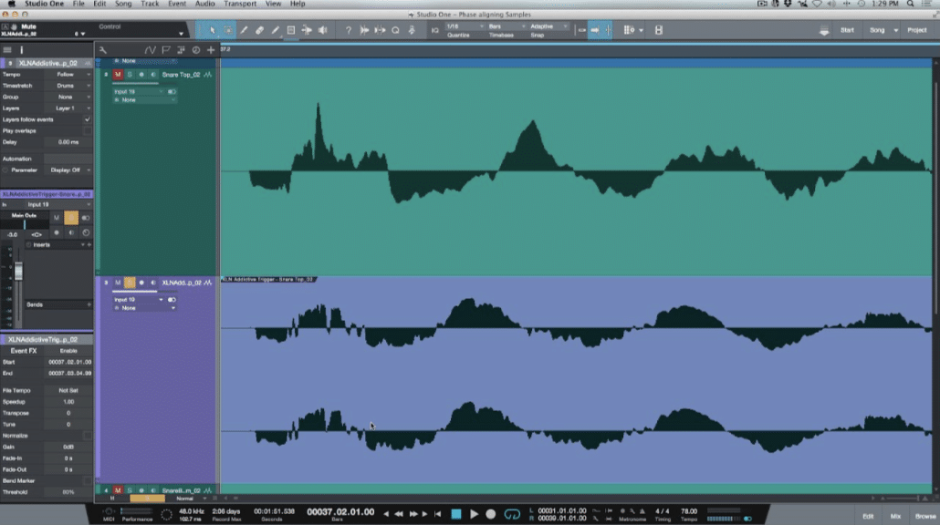 Drum Phase Alignment - Unison