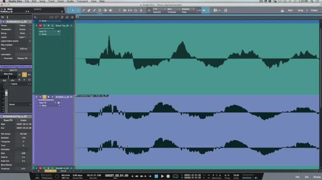 Drum Phase Alignment - Unison