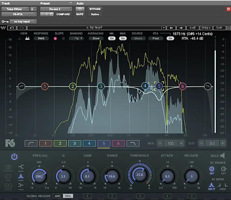 Dynamic EQ as a de esser - Unison