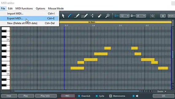 Editing your MIDI files - Unison