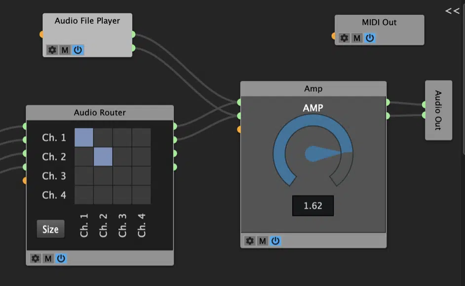 Element Audio File Player MIDI Out AMP Audio Router - Unison