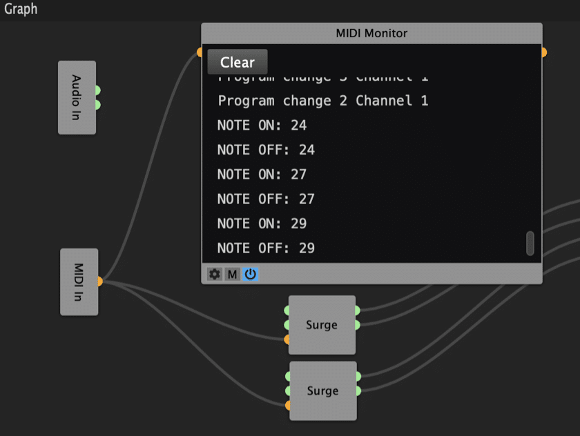 Element Graph MIDI Monitor - Unison