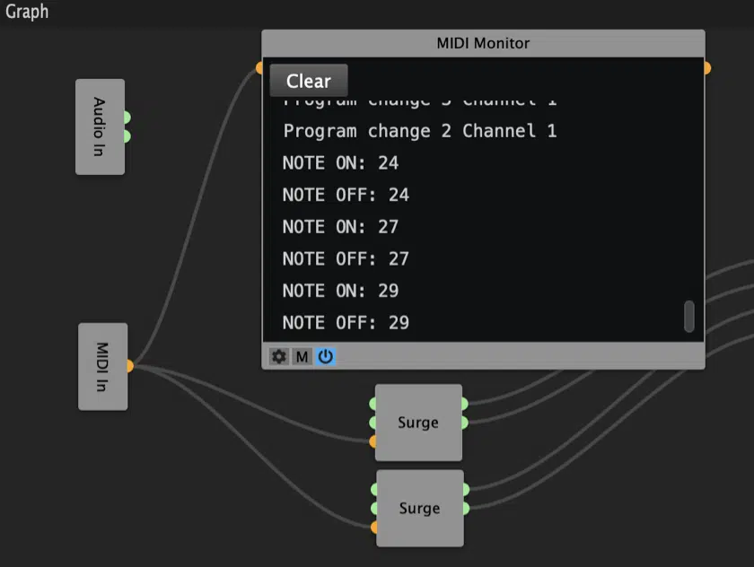 Element Graph MIDI Monitor - Unison