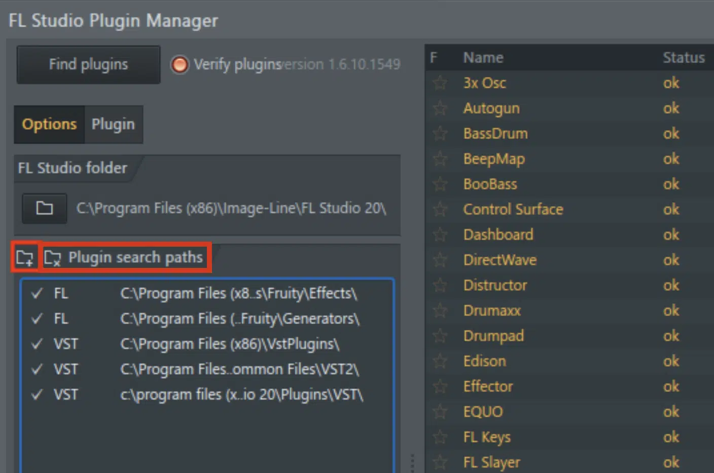 FL Studio Plugin Search Paths - Unison