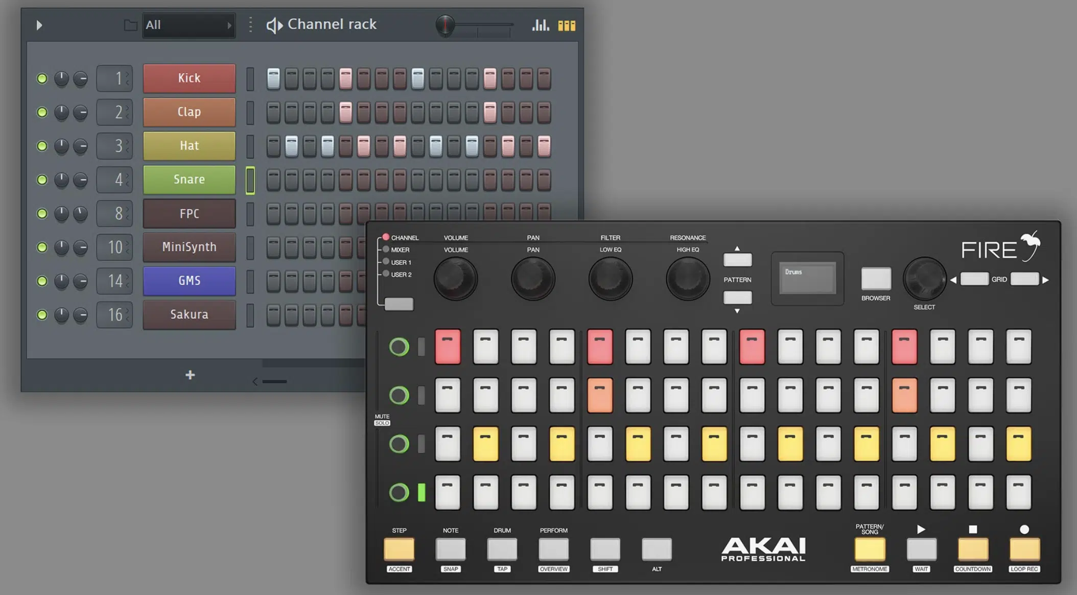 Fire Pad Step Sequencer - Unison