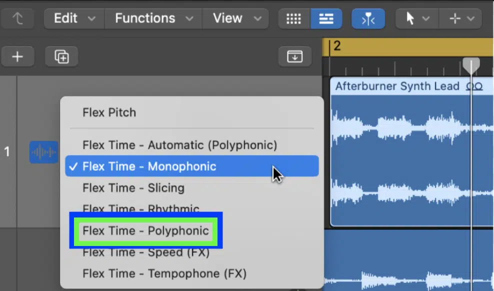 Flex Time and Pitch - Unison