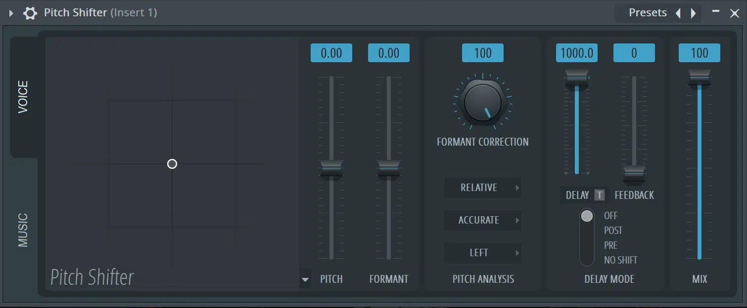 formant shifting