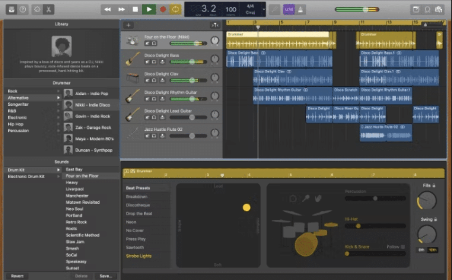 GarageBand Drummer DAW - Unison