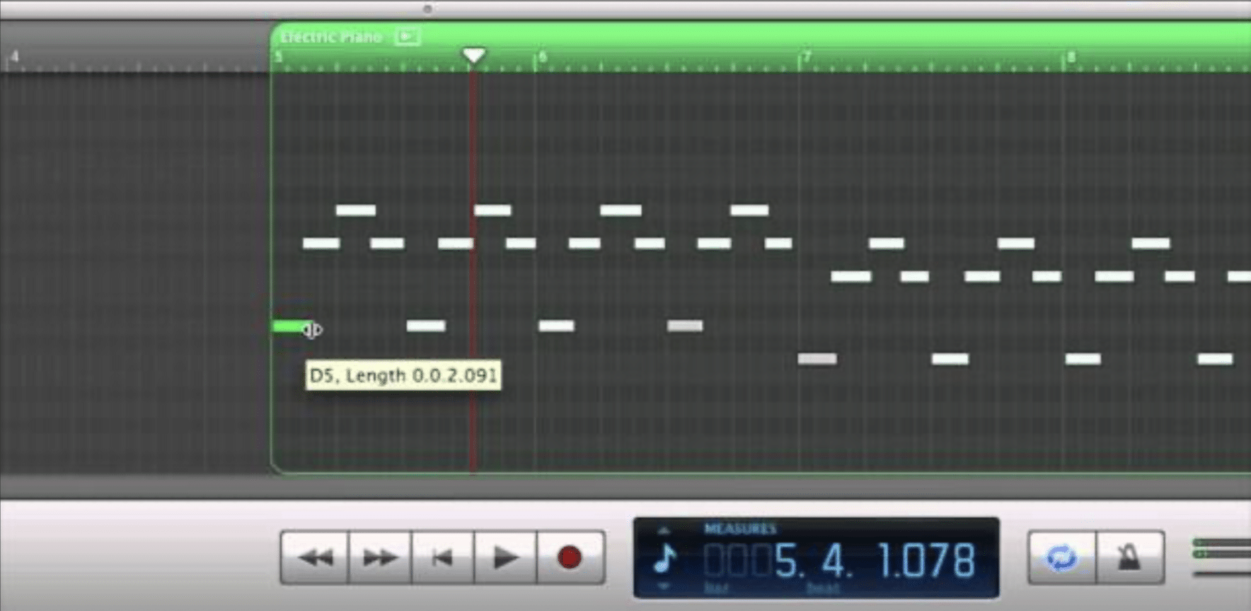 GarageBand MIDI Editing - Unison