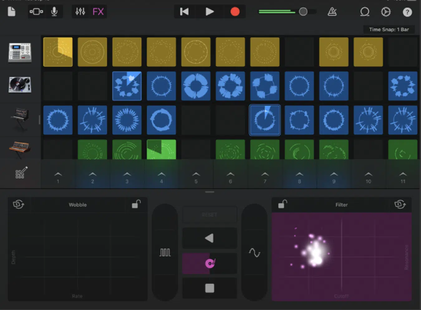 Garageband Interface - Unison