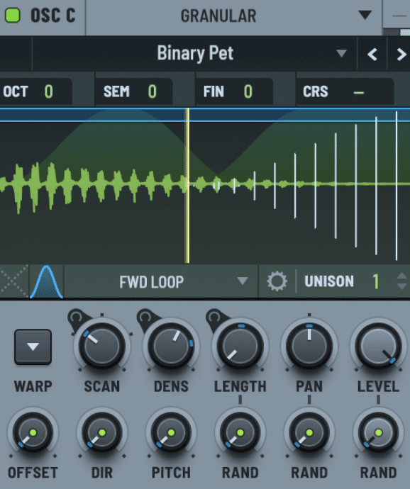 Granular Oscillator Serum 2 - Unison
