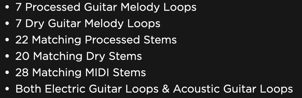Guitar Loops Specs - Unison