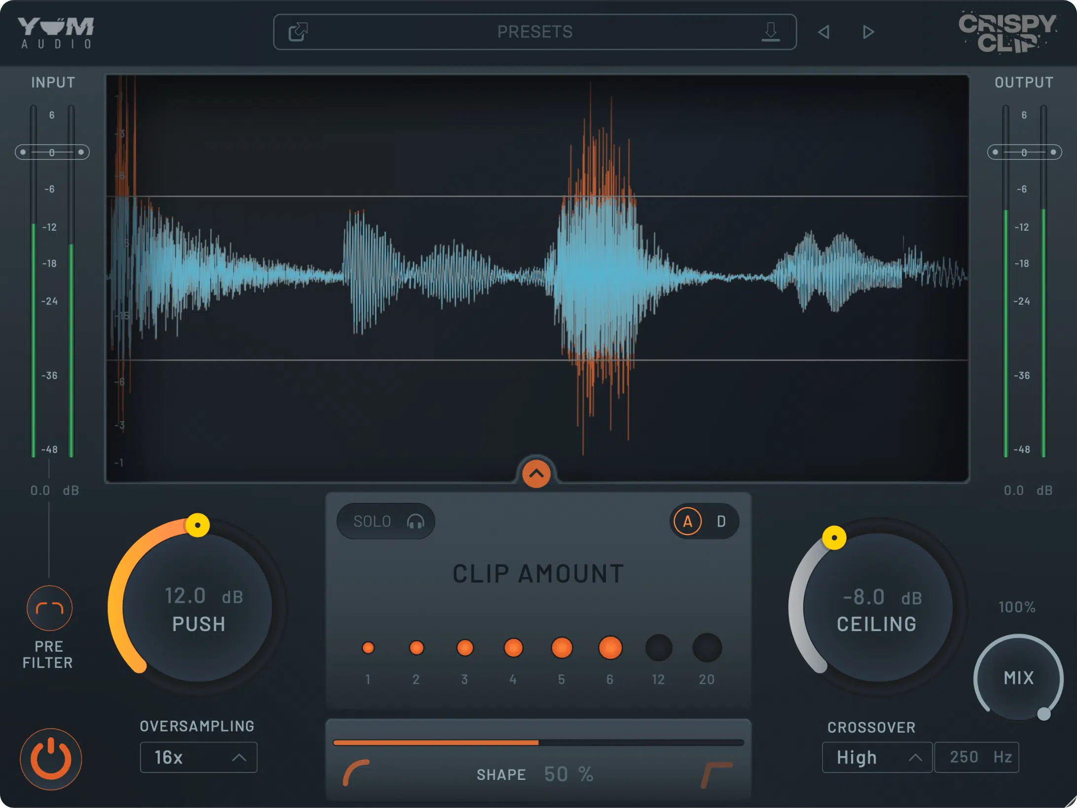 Hard Clipping for Aggression Controlled Distortion - Unison