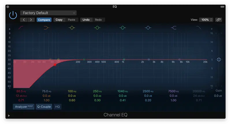 Hi Pass Filter - Unison