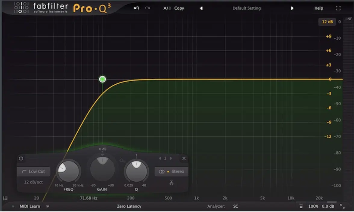 High Pass Filter 1 - Unison