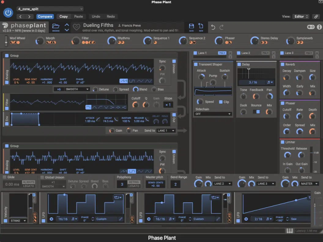 KiloHearts Phase Plant - Unison