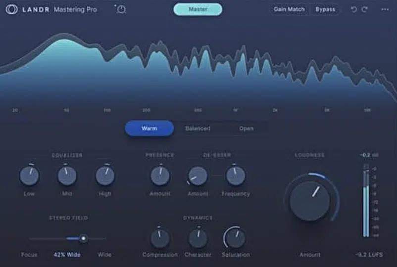 LANDR Mastering Plugin 1 - Unison