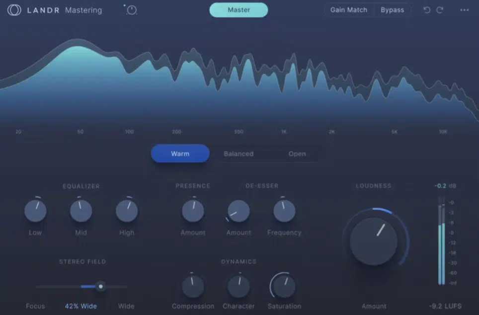 LANDR Mastering Plugin - Unison