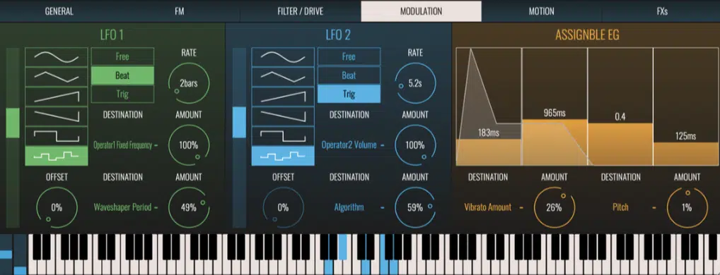 Layering modulators - Unison