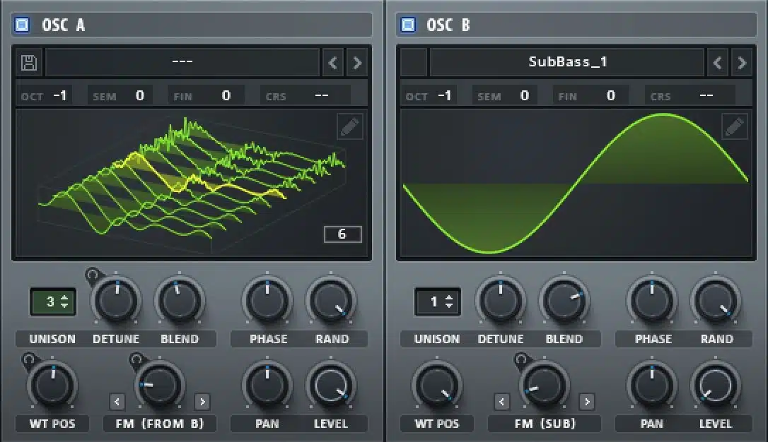 Layering multiple wavetable oscillators - Unison