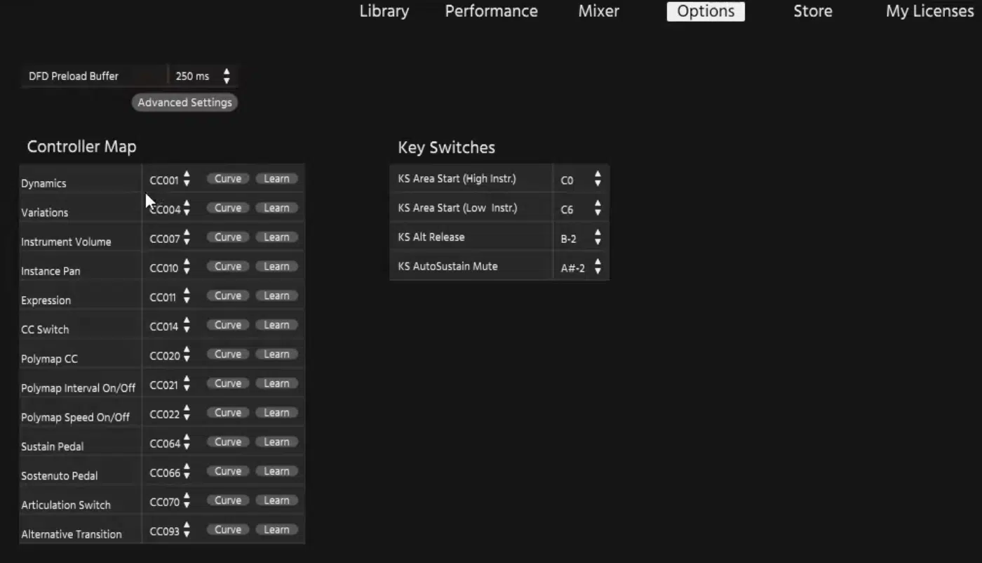 Layers Controller Map - Unison