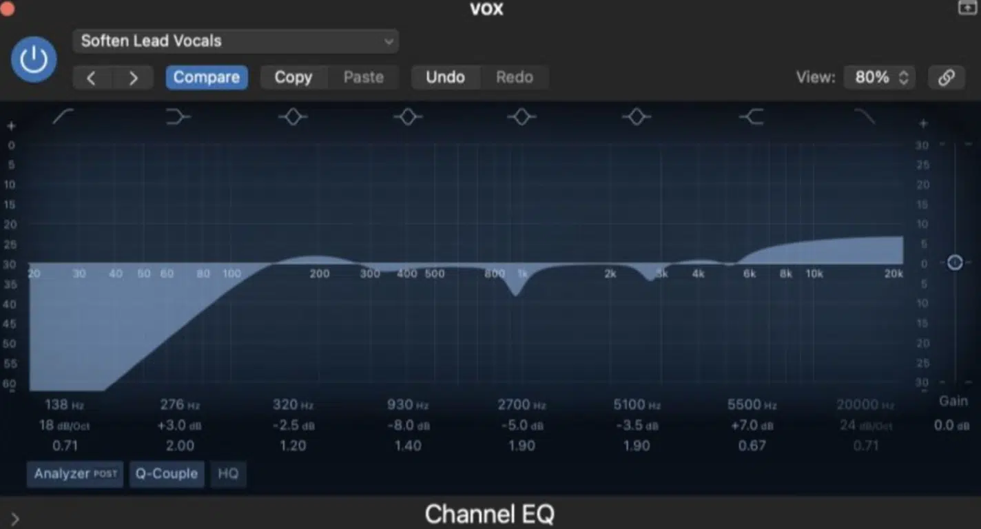 Logic Pro Channel EQ 1 - Unison